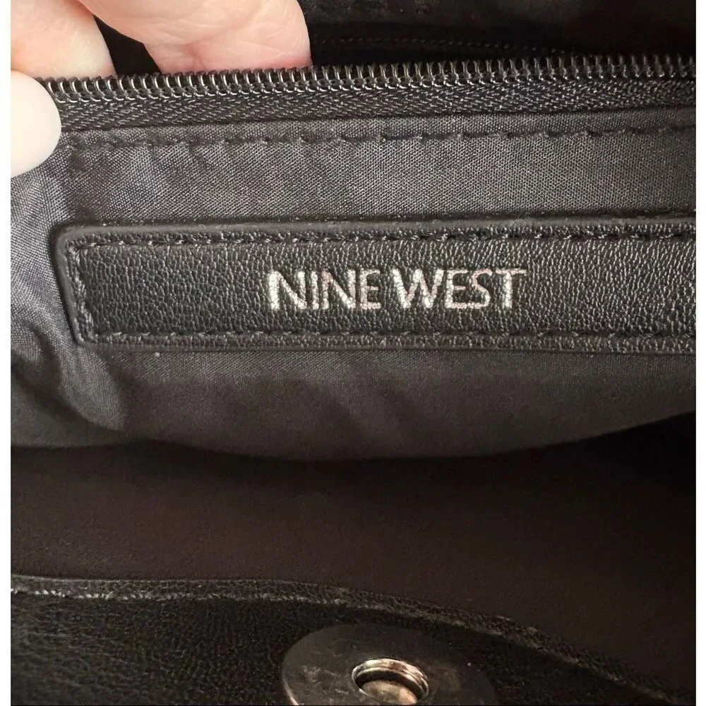 NINE WEST - EUC Tri-Color Tailored Faux Leather Satchel. Organization Galore